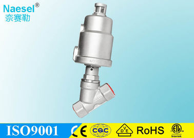 2 / 2 Way Pneumatic Solenoid Valve , Angle Seat Automatic Solenoid Valve Ss Valve Body